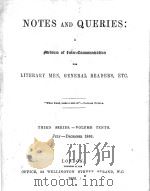 NOTES AND QUERIES THIRD SERIES.-VOLUME TENTH   1866  PDF电子版封面     