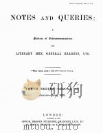 NOTES AND QUERIES TENTH SERIES.-VOLUME Ⅺ   1909  PDF电子版封面     