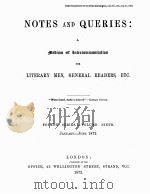 NOTES AND QUERIES FOURTH SERIES.-VOLUME NINTH   1872  PDF电子版封面     