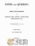 NOTES AND QUERIES VOLUME TENTH（1854 PDF版）