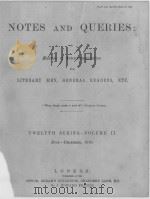 NOTES AND QUERIES TWELFTH SERIES.-VOLUME Ⅱ（1916 PDF版）