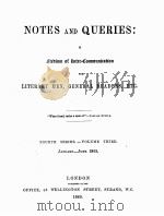 NOTES AND QUERIES FOURTH SERIES.-VOLUME THIRD（1869 PDF版）