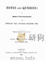 NOTES AND QUERIES FOURTH SERIES.-VOLUME SECOND   1868  PDF电子版封面     