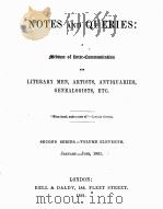 NOTES AND QUERIES SECOND SERIES.-VOLUME ELEVENTH（1861 PDF版）