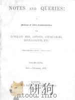 NOTES AND QUERIES VOLUME SIXTH（1852 PDF版）