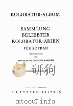 KOLORATUR ALBUM Sopran     PDF电子版封面     