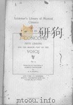 Schirmer‘s Library of Musical Classics Vol. 242   1892  PDF电子版封面    J. CONCONE 