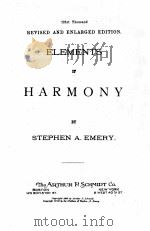 Elements of  harmony（1921 PDF版）