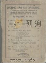 TECHNIC AND ART OF SINGING（1903 PDF版）