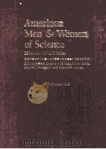 American Men & Women of Science 1989-1990 17th Edition Volume 1 A-B     PDF电子版封面  0835225682   