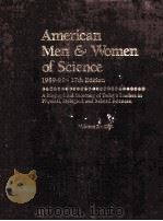 American Men & Women of Science 1989-1990 17th Edition Volume 2 C-F     PDF电子版封面  0835225682   