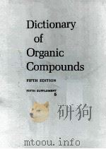DICTIONARY OF ORGANIC COMPOUNDS FIFTH EDITION FIFTH SUPPLEMENT（ PDF版）