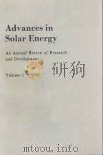 Advances in Solar Energy Volume 1 1982（ PDF版）