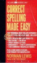 CORRECT SPELLING MADE EASY NORMAN LEWIS     PDF电子版封面     
