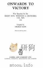 ONWARDS TO VICTORY   1945  PDF电子版封面    CHARLES EADE 