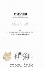 LESEBUCHER FUR UNSERE ZEIT FORSTER   1952  PDF电子版封面     