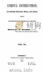 USEFUL INSTRUCTION VOL. III.     PDF电子版封面    MOTILAL M. MUNSHI 