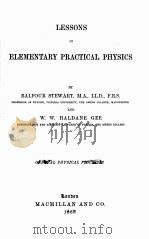 LESSONS IN ELEMENTARY PRACTICAL PHYSICS     PDF电子版封面     