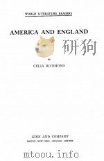 AMERICA AND ENGLAND   1913  PDF电子版封面    CELIA RICHMOND 