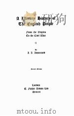 A Literary History of The English People from the Drigins Co the Cinil Wat II Second Edition（1926 PDF版）