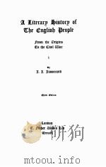 A Literary History of The English People from the Drigins Co the Cinil Wat I Second Edition（1925 PDF版）