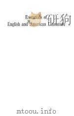 Essentials of English and amotion Literature     PDF电子版封面     