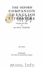 THE OXFORD COMPANION TO ENGLISH LITERATURE（1953 PDF版）