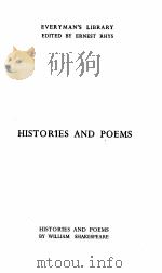 HISTORIES AND POEMS   1937  PDF电子版封面     