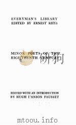 MINOR POETS OF THE ELGHTEENTH CENTURY     PDF电子版封面     