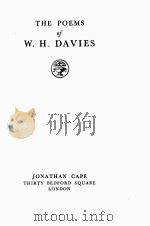 THE POEMS OF W.H.DAVIES   1934  PDF电子版封面     