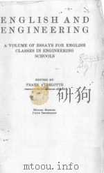 ENGLISH AND ENGINEERING SECOND EDITION FIFTH IMPRESSION   1923  PDF电子版封面     