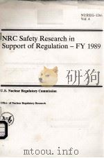 NRC SAFETY RESEARCH IN SUPPORT OF REGULATION-FY 1989     PDF电子版封面     