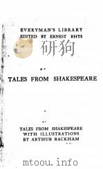 TALES FROM SHAKESPEARE   1923  PDF电子版封面     