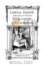 LORNA DOONE     PDF电子版封面    R.D.BLACKMORE 
