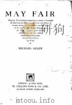 MAY FAIR   1925  PDF电子版封面    MICHAEL ARLEN 