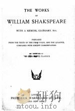 THE WORKS OF WILLIAM SHAKSPEARE     PDF电子版封面     