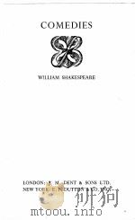 COMEDIES   1936  PDF电子版封面    WILLIAM SHAKESPEARE 