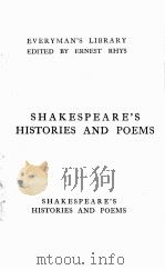 SHAKESPEARE‘S HISTORICAL PLAYS POEMS & SONNETS   1924  PDF电子版封面     