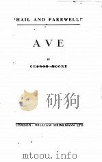 AVE   1927  PDF电子版封面    GEORGE MOORE 