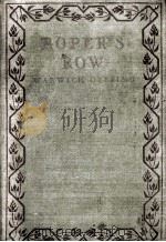 ROPER‘S ROW   1929  PDF电子版封面     