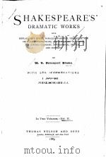 SHAKESPEARE‘S DRAMATIC WORKS VOL. II.   1889  PDF电子版封面    W. H. Davenport Adams 