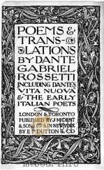 POEMS & TRANSLATIONS   1924  PDF电子版封面     
