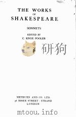 THE WORKS OF SHAKESPEARE SONNETS（1918 PDF版）