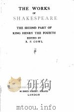 THE WORKS OF SHAKESPEARE THE SECOND PART OF KING HENRY THE FOURTH（1923 PDF版）