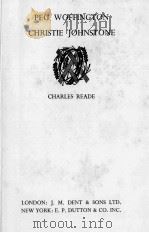 PEG WOFFINGTON CHRISTIE JOHNSTONE   1929  PDF电子版封面    CHARLES READE 