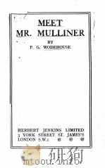 MEET MR. MULLINER   1927  PDF电子版封面    P. G. WODEHOUSE 