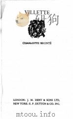 VILLETTE   1952  PDF电子版封面    CHARLOTTE BRONTE 