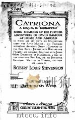 CATRIONA A SEQUEL TO “KIDNAPPED”（1892 PDF版）