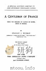 A GENTLEMAN OF FRANCE（1893 PDF版）