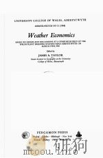 WEATHER ECONOMICS     PDF电子版封面    JAMES A.TAYLOR 
